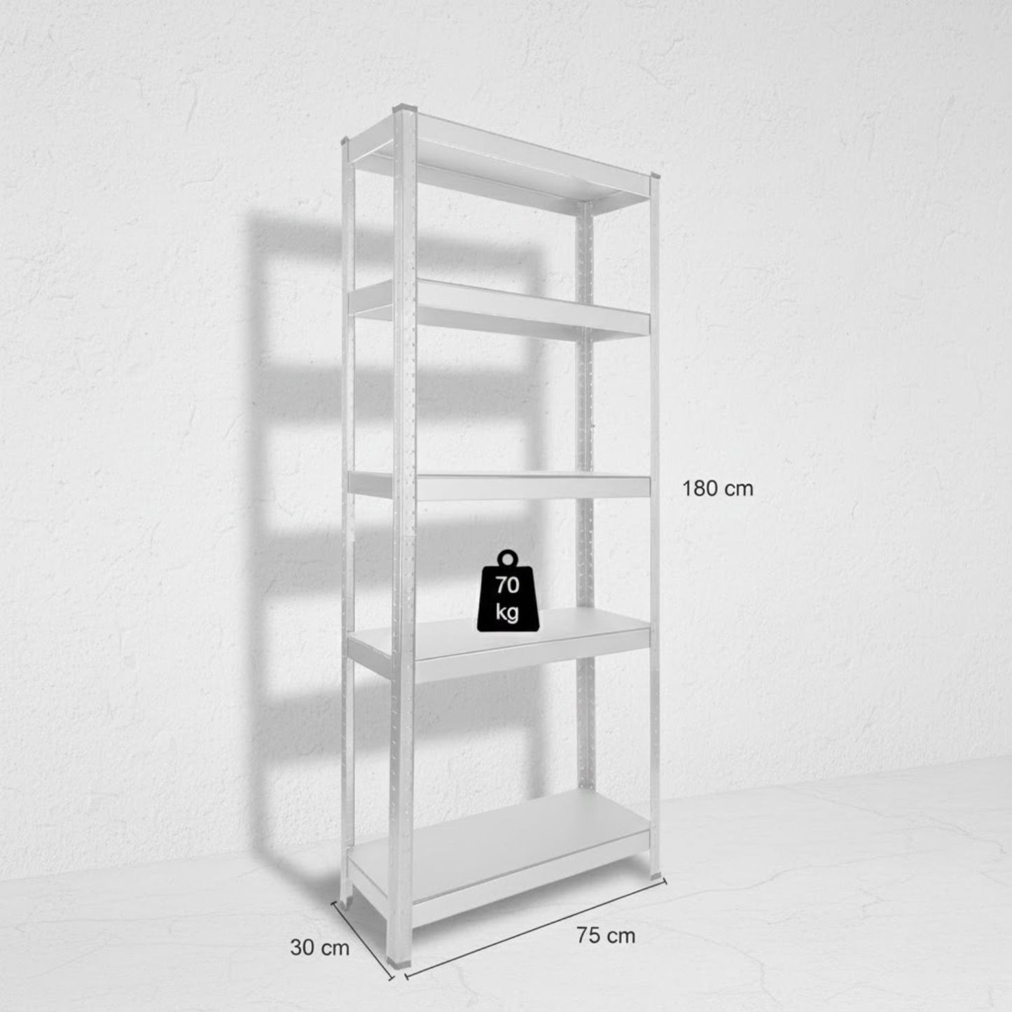 2 étagères métalliques solides 5 niveaux