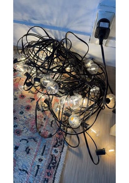 Guirlande solaire de 9.5 m avec 26 ampoules LED G40