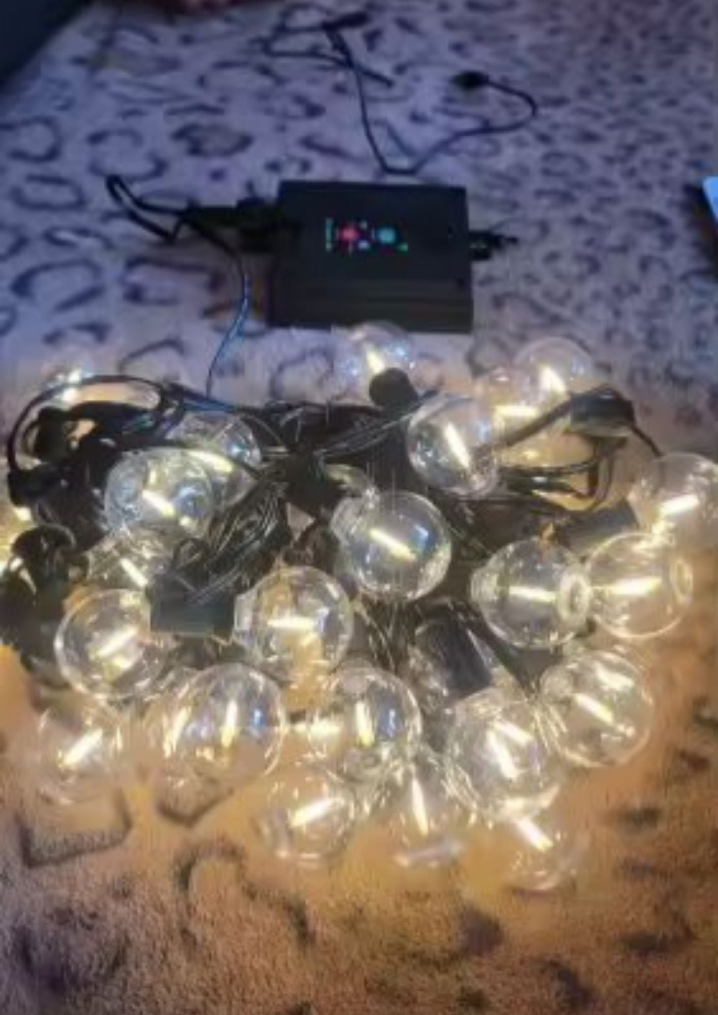 Guirlande solaire de 9.5 m avec 26 ampoules LED G40