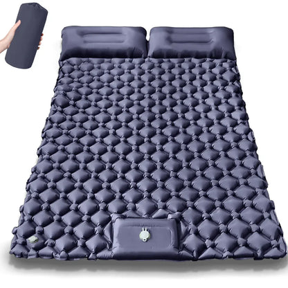 Matelas Gonflable Double avec Oreiller & Pompe Intégrée