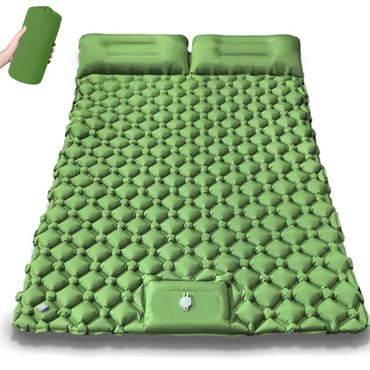 Matelas Gonflable Double avec Oreiller & Pompe Intégrée