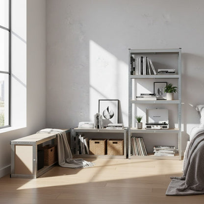 2 étagères métalliques solides 5 niveaux